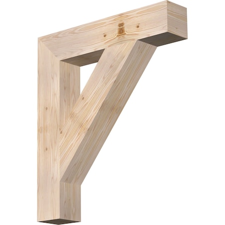 Ekena Millwork Traditional Block Smooth Bracket, Douglas Fir, 5 1/2"W x 30"D x 34"H BKT06X30X34TRA05SDF